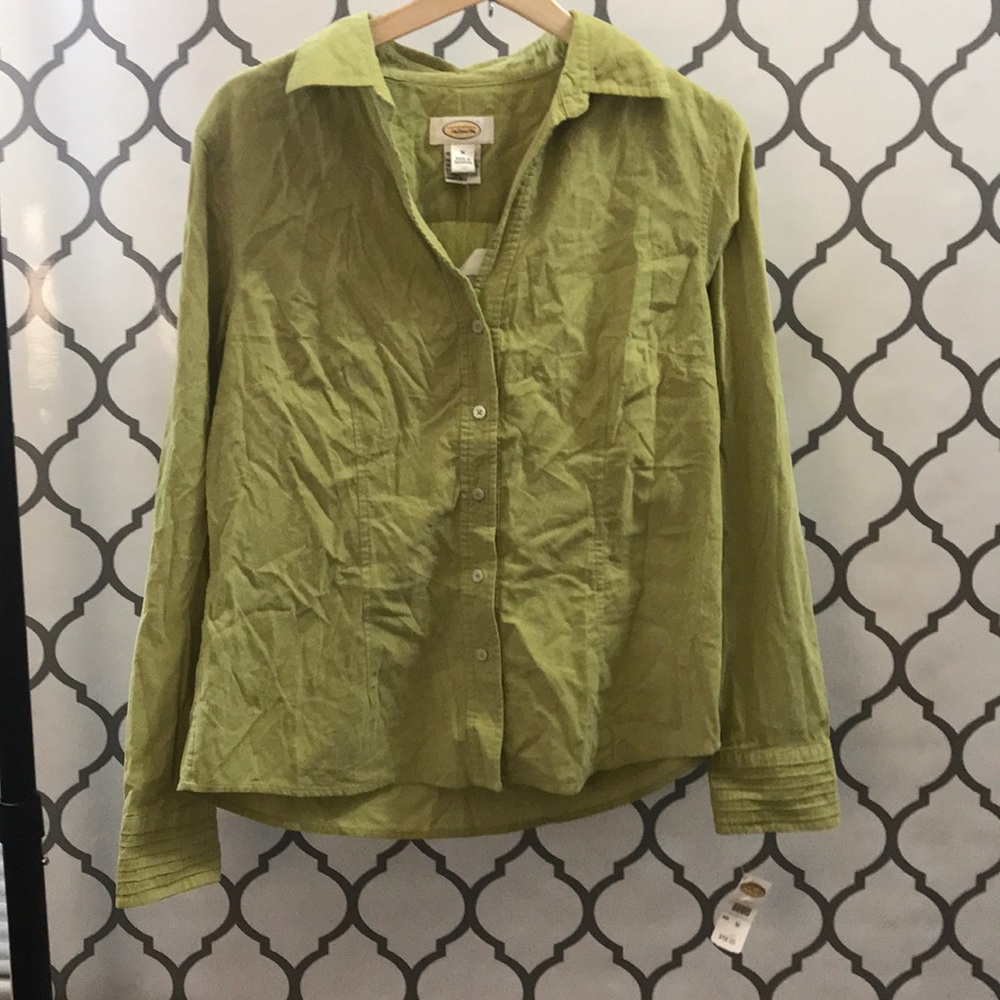 Talbots NWT Green Button Down